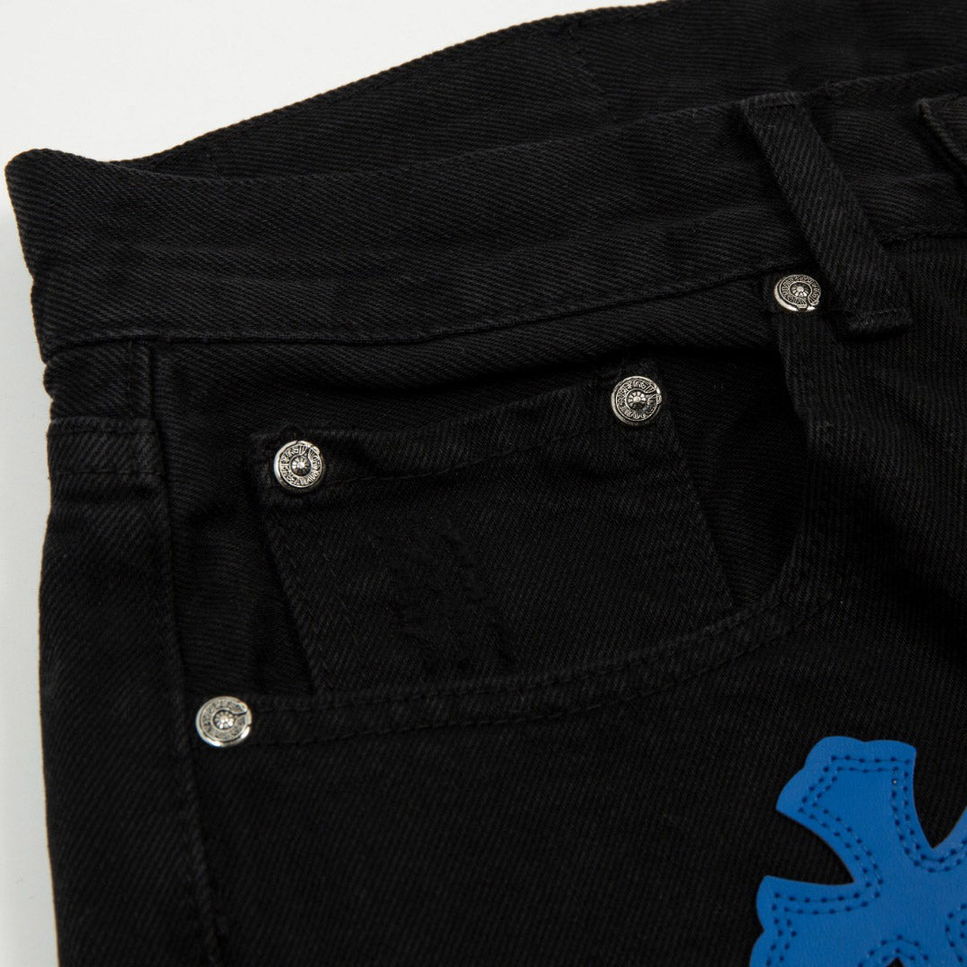 Chrome Hearts Patch Denim Shorts