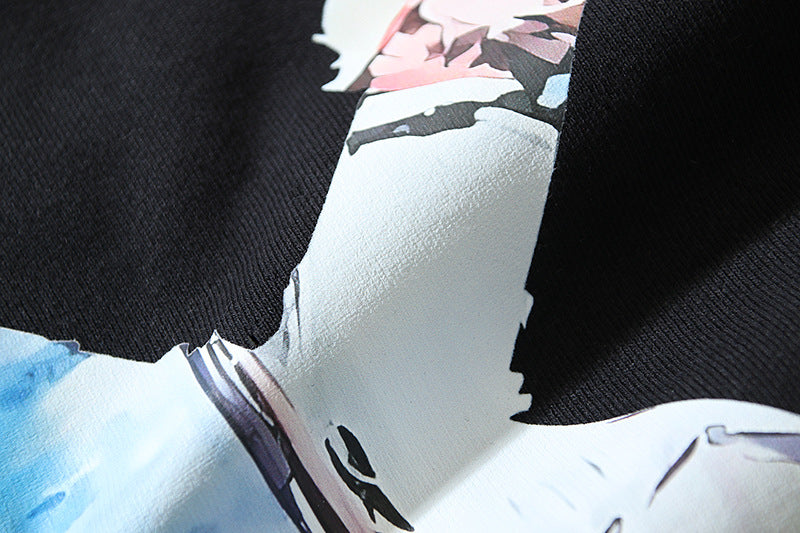 Off-White Logo Cotton Crewneck Sweatshirt — Black & White