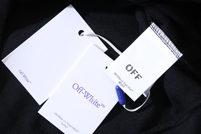 Off-White Logo Cotton Crewneck Sweatshirt — Black