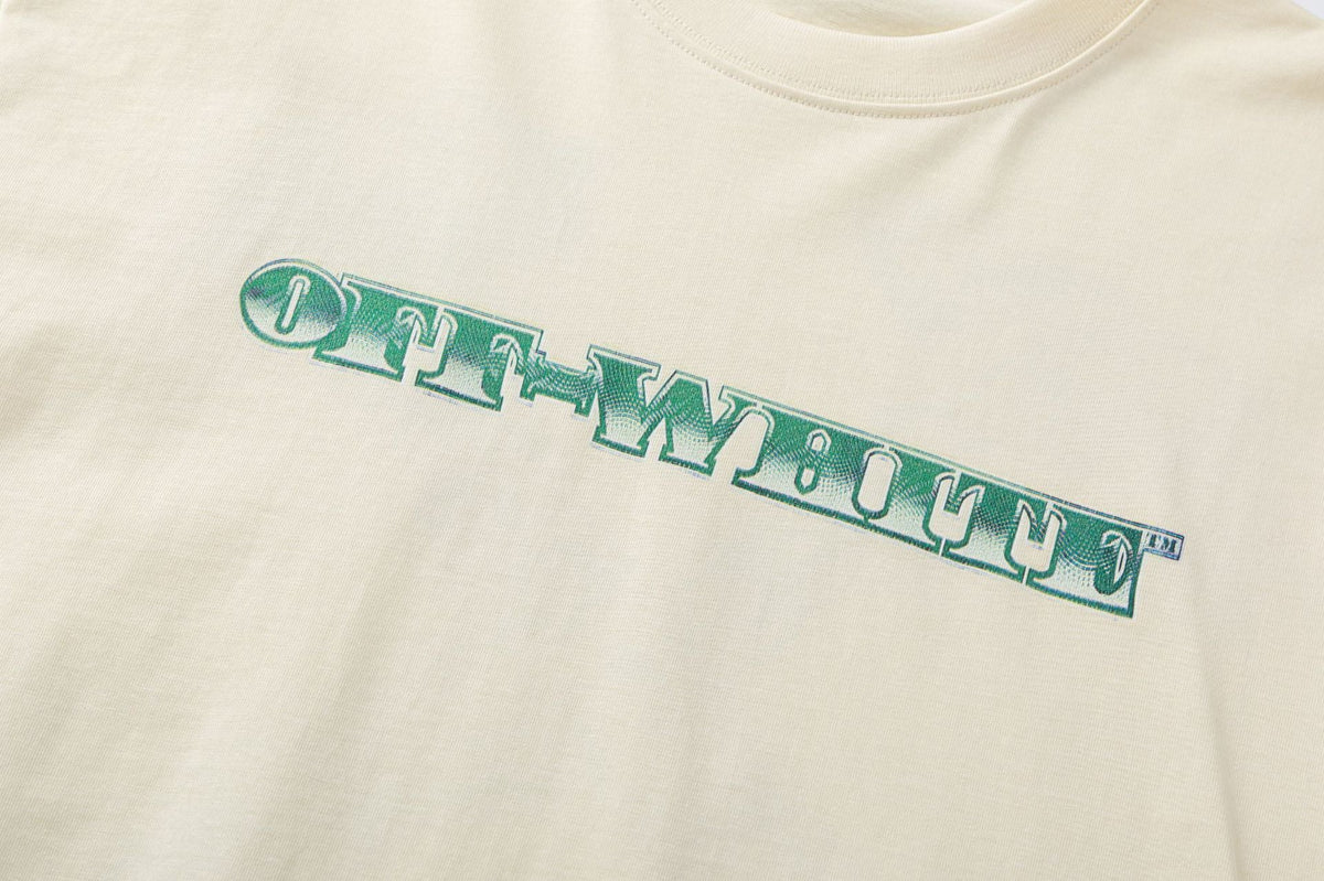 Off-White Cash Arrow T-Shirt — Apricot / Black / White