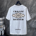 Chrome Hearts Gothic Logo Fleur Cross Ornament Tee – White