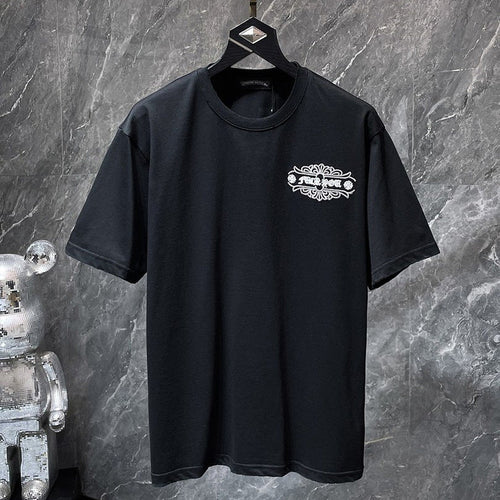 Chrome Hearts Fleur Cross Embroidered Graphic Tee – Black