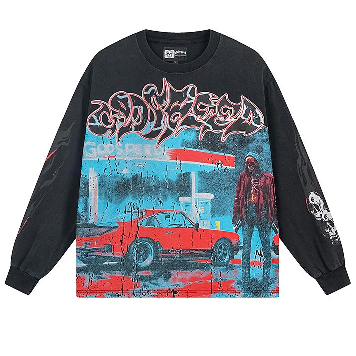 GODSPEED Sunset Drift Layered Long Sleeve T-Shirt