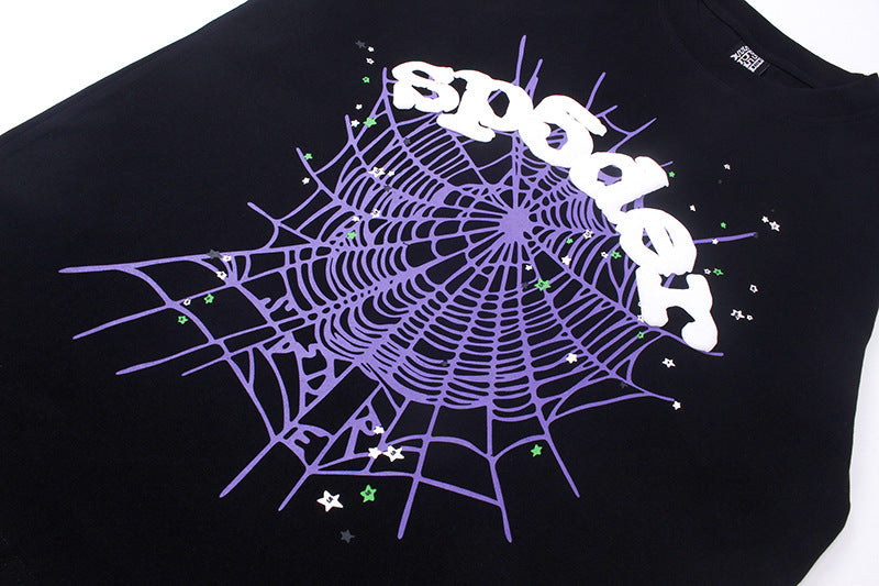 Sp5der Green Foam Print Heavyweight T-Shirt – Black