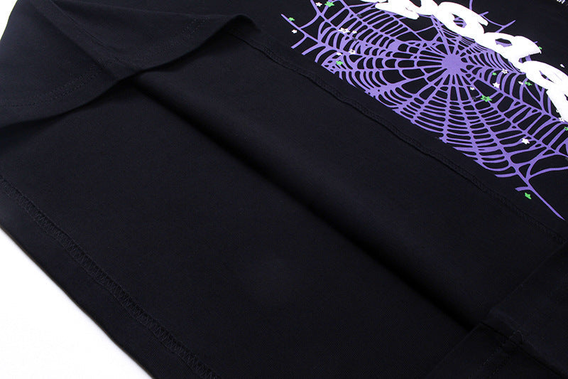 Sp5der Green Foam Print Heavyweight T-Shirt – Black