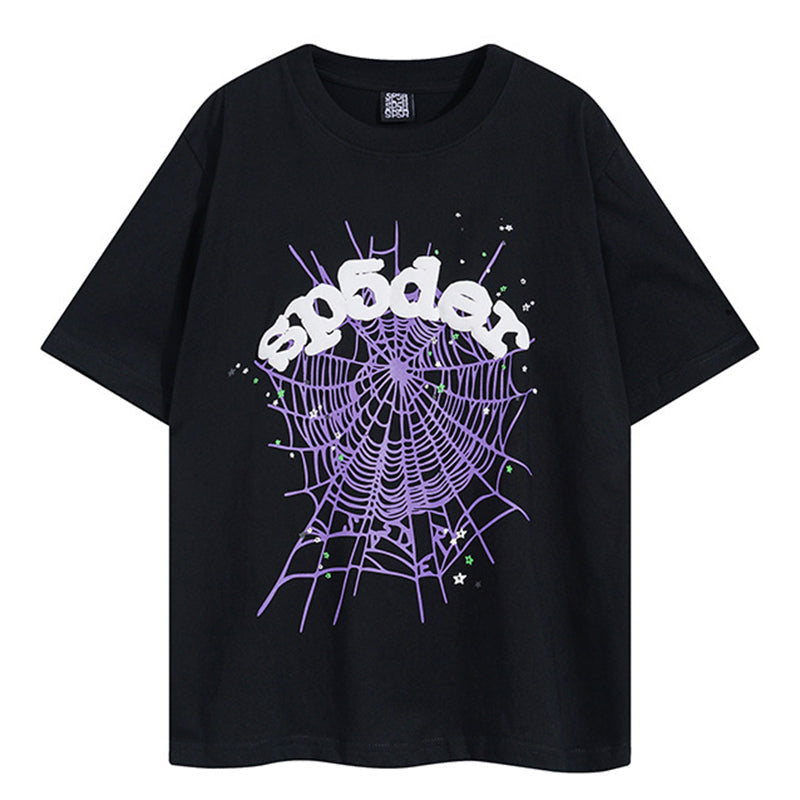 Sp5der Green Foam Print Heavyweight T-Shirt – Black