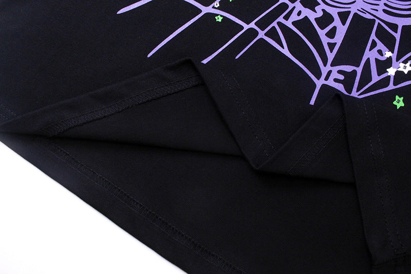 Sp5der Green Foam Print Heavyweight T-Shirt – Black