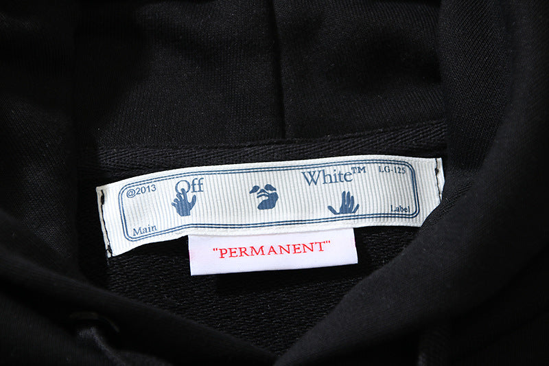 OFF WHITE Essential Hoodie – Black & White