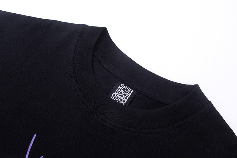 Sp5der Green Foam Print Heavyweight T-Shirt – Black