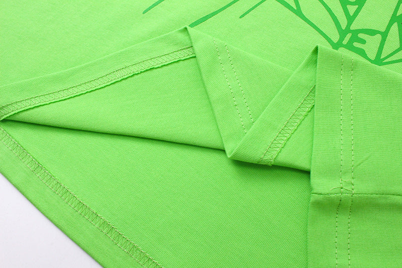 Sp5der Green Foam Print Heavyweight T-Shirt
